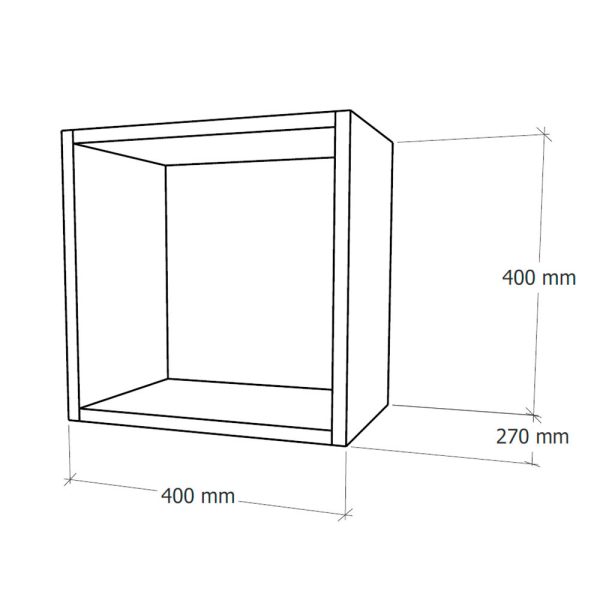 Boxie nyitott fali szekrény 40x40x27 cm zöld - Image 3