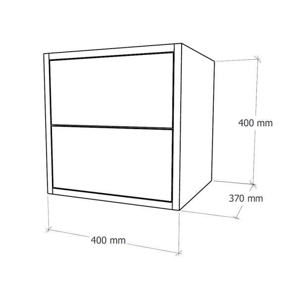 Boxie 2 fiókos fali szekrény 40x40x37 cm zöld - Image 2