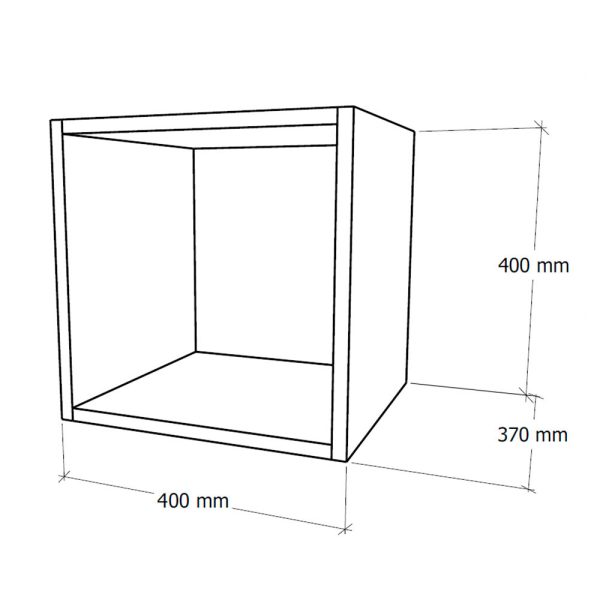 Boxie nyitott fali szekrény 40x40x37 cm zöld - Image 3