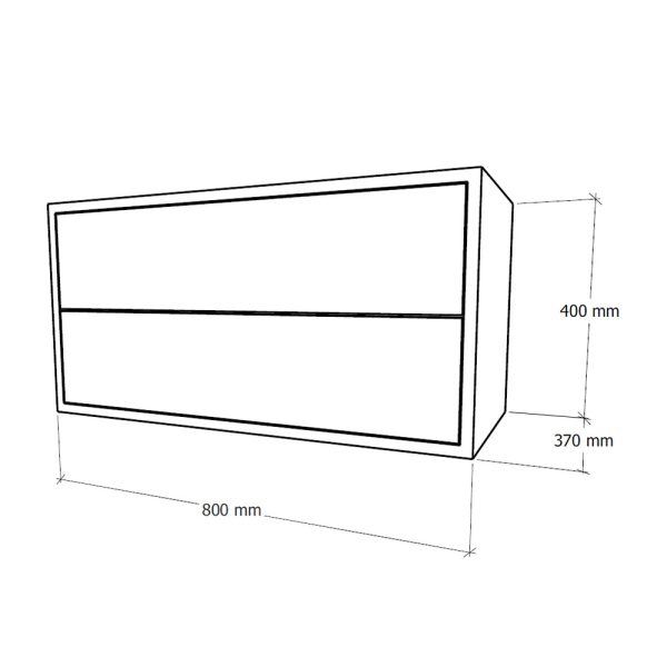 Boxie 2 fiókos fali szekrény 40x80x37 cm zöld - Image 2