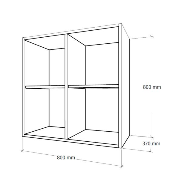Boxie nyitott fali szekrény 80x80x37 cm zöld - Image 3