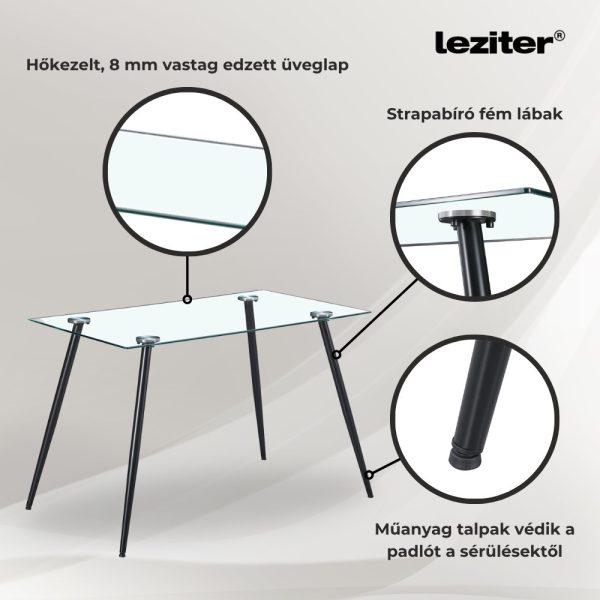 Milo 4+1 étkező garnitúra fekete-fekete - Image 4