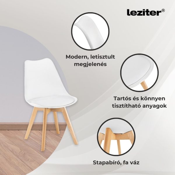 Liva 4+1 étkező garnitúra fehér-fehér - Image 5