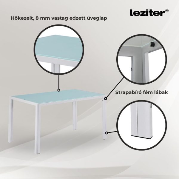 Nuvia 6+1 étkező garnitúra fehér-fehér - Image 4