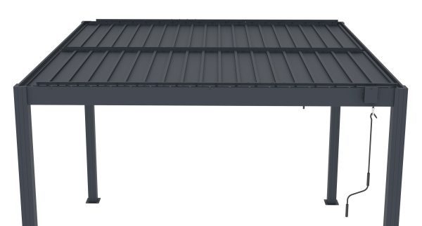 Bioklimatikus pergola G21 Austin 3×3 m, antracit színű alumínium - Image 4