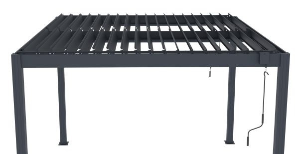 Bioklimatikus pergola G21 Austin 3×3 m, antracit színű alumínium - Image 5