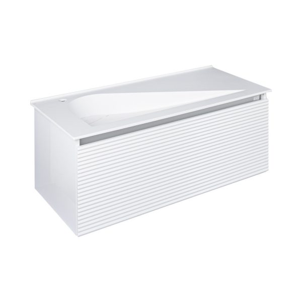 TMP TROYA100 fali fürdőszobabútor - Akrivit öntött műmárvány mosdóval - 100 x 48,5 cm - Image 2