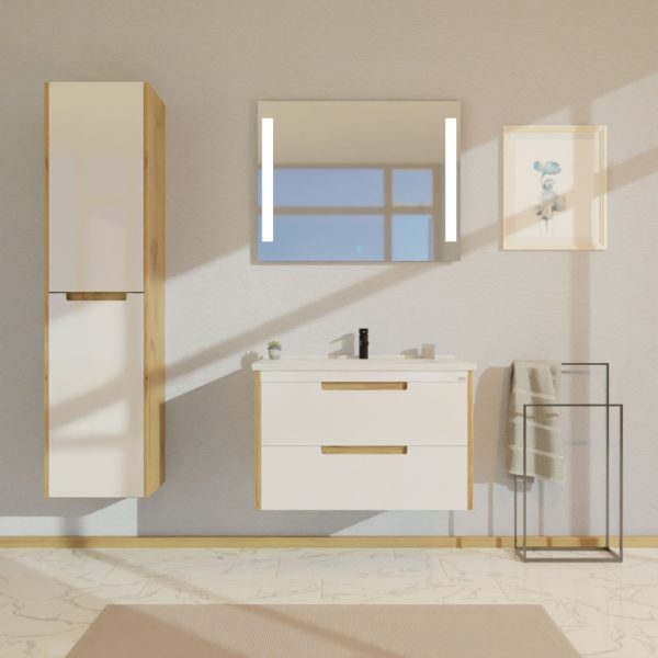 TMP GOLDY 75 fali fürdőszobabútor - öntött műmárvány mosdóval - 75 cm - Image 3