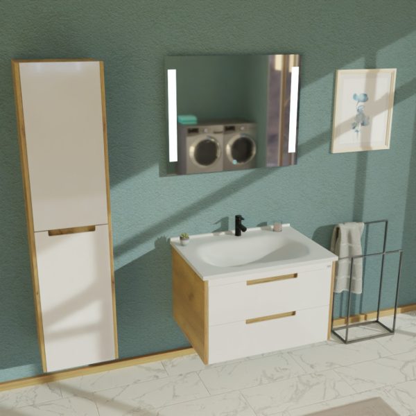 TMP GOLDY fali fürdőszobai ÁLLÓSZEKRÉNY - 155 x 35 x 30 cm - Image 5