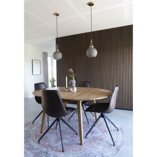 Luton függőlámpa, matt füstös üveg, rézszínű foglalat, gömb alakú, 20 cm, 150 cm-es szövetkábel - Image 2