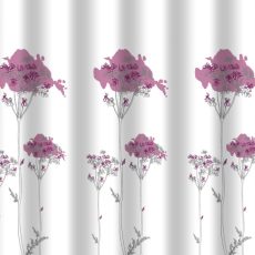 Zuhanyfüggöny - FLOWERS - Impregnált textil - 180 x 200 cm