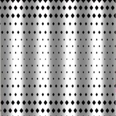 Zuhanyfüggöny - BLACK AND WHITE - Impregnált textil - 180 x 200 cm