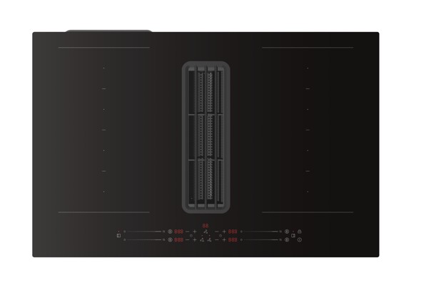 EVIDO VENTO 80DB páraelszívóval integrált indukciós főzőlap, 80 cm, 2 db multizone, fekete