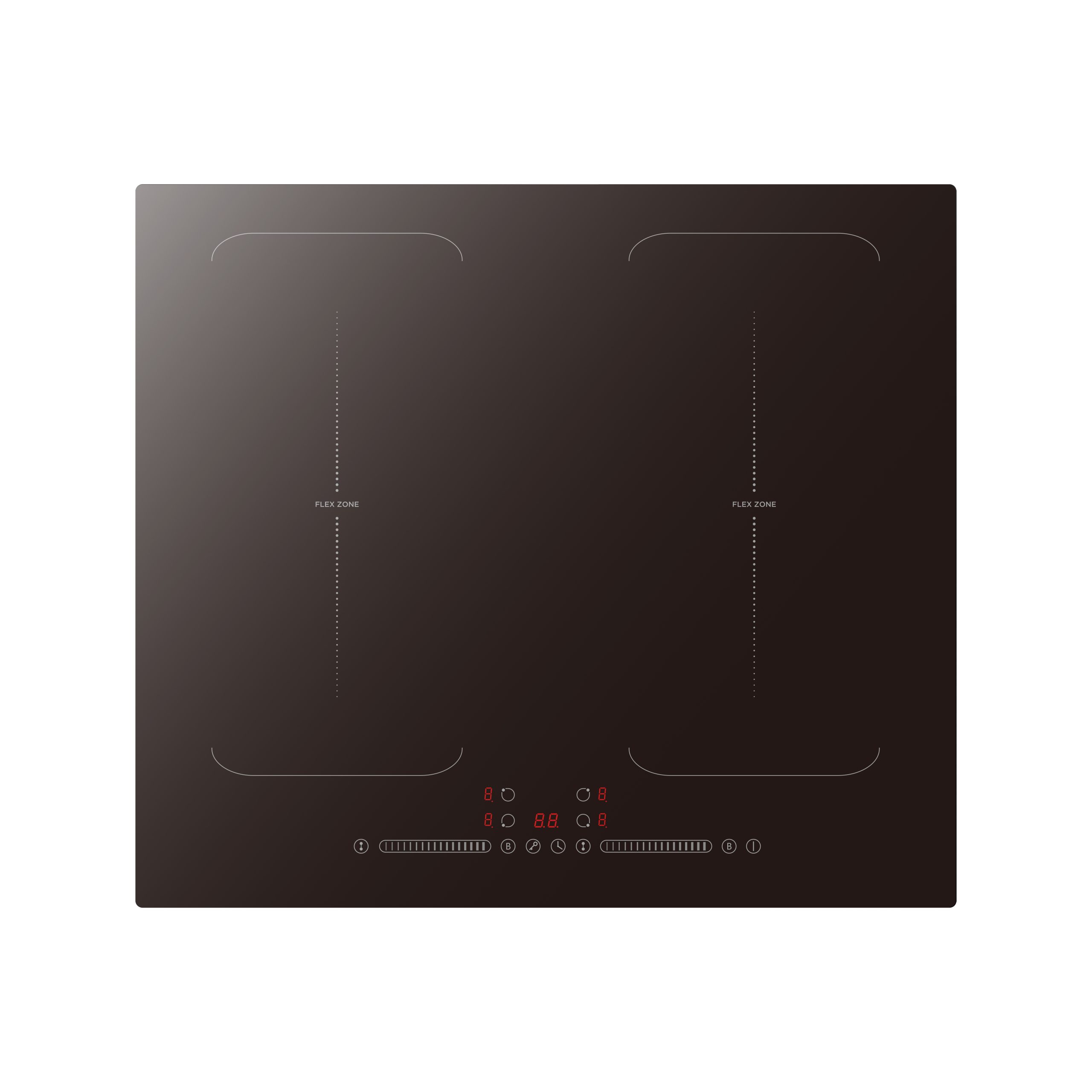 EVIDO VETRO 60DB indukciós főzőlap, 60 cm, 2 db multizone, fekete