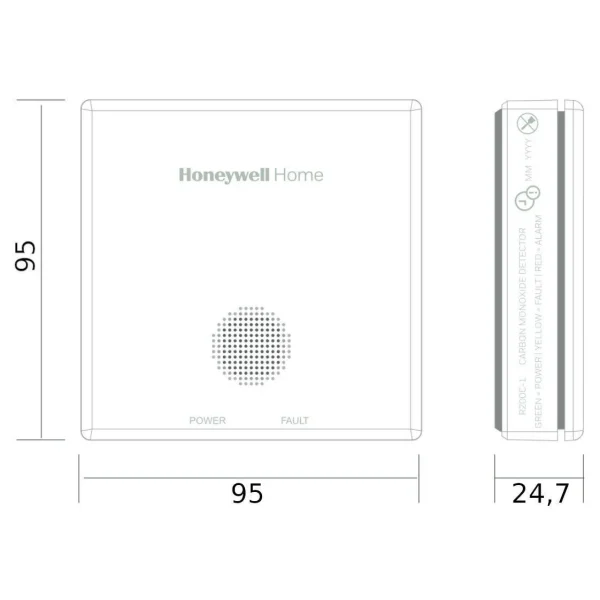 Honeywell Biztonságos Otthon Basic csomag - szén-monoxid jelző (R200C-2) + füstérzékelő (R200S-2) (R200BASICPACK) - Image 2
