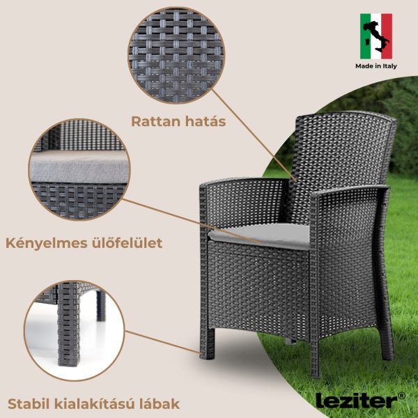 Lima műrattan karfás szék - Image 4