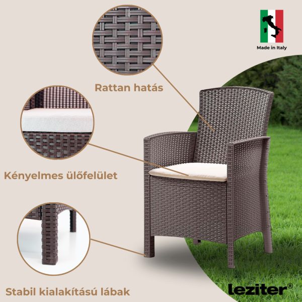 Lima műrattan karfás szék - Image 4