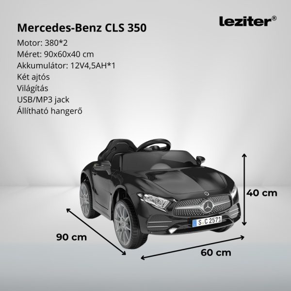 Elektromos autó Mercedes Benz CLS 350 fekete - Image 3
