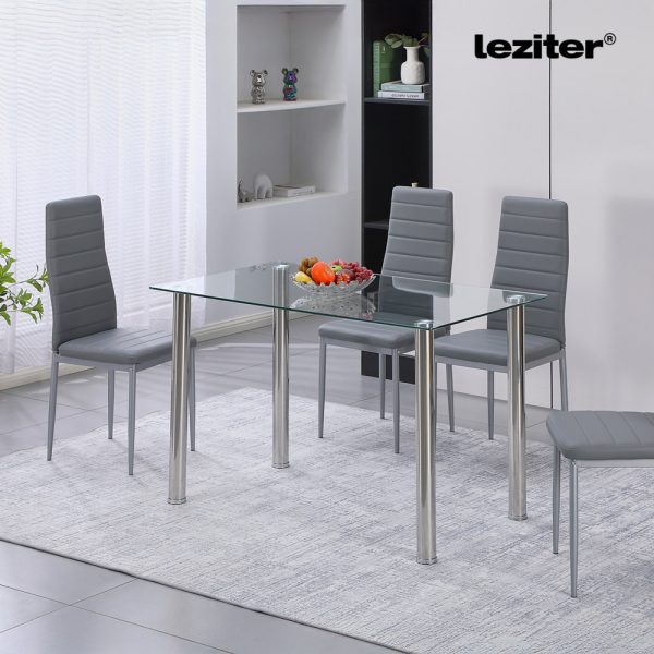 Berna 120 cm szögletes üveg étkezőasztal - Image 2