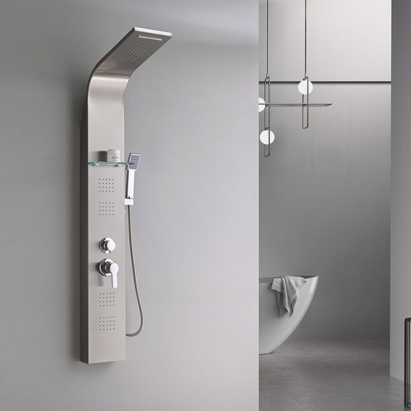 Alegro Silver hidromasszázs zuhanypanel, rozsdamentes acél - Image 2