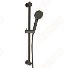 Ferro N365GM Rillo csúszdás zuhanyszett Gun metal színben