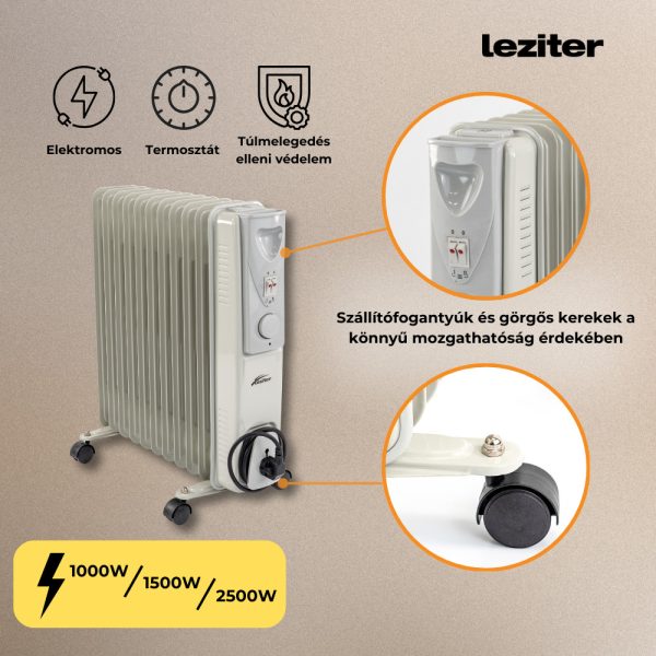 Norde 11 tagos olajradiátor 1000W/1500W/2500W - Image 4