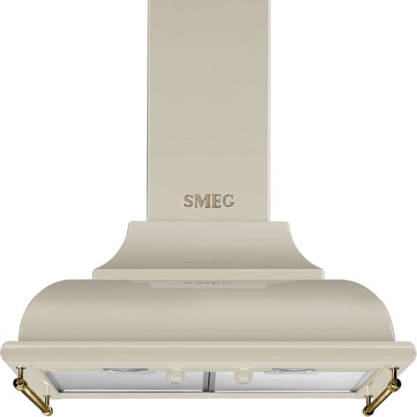 SMEG CORTINA design kürtős fali páraelszívó, 60 cm, bézs