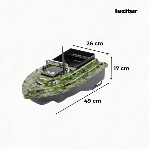 Etetőhajó X2 GPS hátrakidobós terepmintás zöld - Image 3