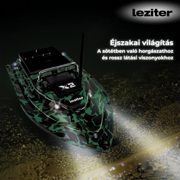 Etetőhajó X2 GPS hátrakidobós terepmintás zöld - Image 8