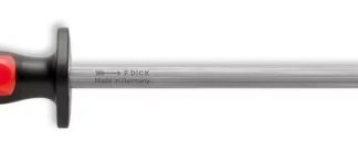 Dick 30cm-es, kerek fenőacél, piros-fekete nyéllel