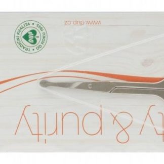 DUP bajusznyíró olló, egyenes védőcsúccsal kifutó