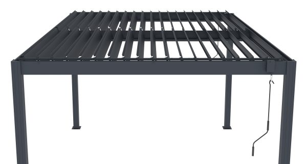 Bioklimatikus pergola G21 Austin 4x3 m, antracit, alumínium - Image 5