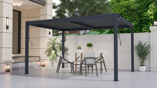 Bioklimatikus pergola G21 Austin 4x3 m, antracit, alumínium - Image 10