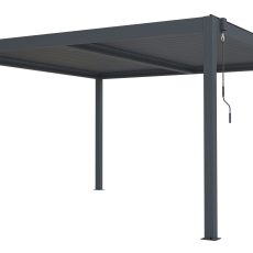 Bioklimatikus pergola G21 Austin 4x4 m, antracit színű alumínium - 63900802