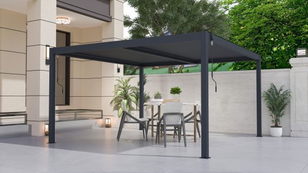 Bioklimatikus pergola G21 Austin 4x4 m, antracit színű alumínium - Image 10