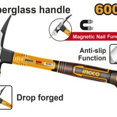 INGCO Ácskalapács 600 g üvegszálas nyél mágneses