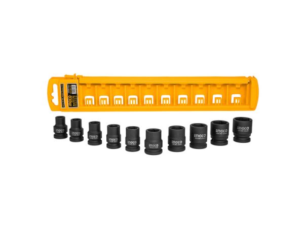 INGCO Gépi dugókulcs készlet 10 részes 1/2" 10-24 mm CrMo - Image 3