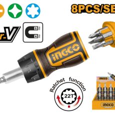 INGCO Racsnis csavarhúzó készlet 8 részes CrV