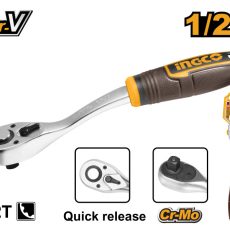 INGCO Racsnis hajtószár 1/2" 255 mm 72T hajlított CrV