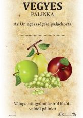 Matrica vegyes pálinka 1 db  (50 db/cs)