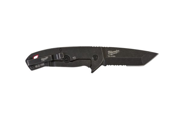 Milwaukee Összecsukható kés, fogazott élű, D2 acél, fekete  - 1 db - Image 2
