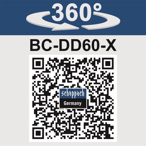 Scheppach BC-DD60-X akkus 2 sebességes fúró/csavarozó indukciós motorral IXES20V - Image 3