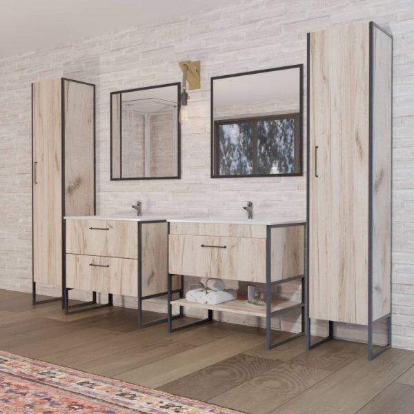 TMP IRON 75 álló fürdőszobabútor - Sanovit ATRIA 9075 porcelán mosdóval - 75 x 45,5 cm - Image 6