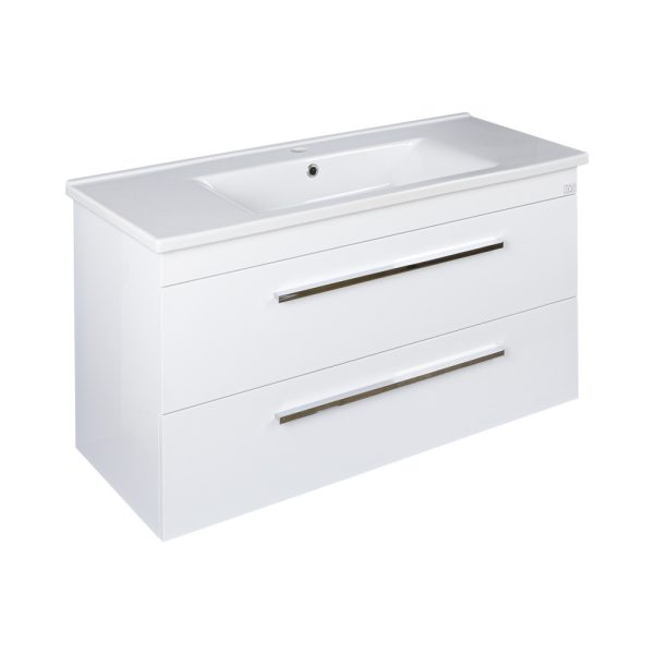 TMP VIVA 100 fali fürdőszobabútor - Sanovit SOFT 13100 porcelán mosdóval - 100 x 45,5 cm - Image 2