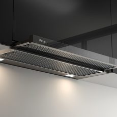 Pando IES/90 inox/fekete üveg érintősz. teleszkópos páraelszívó