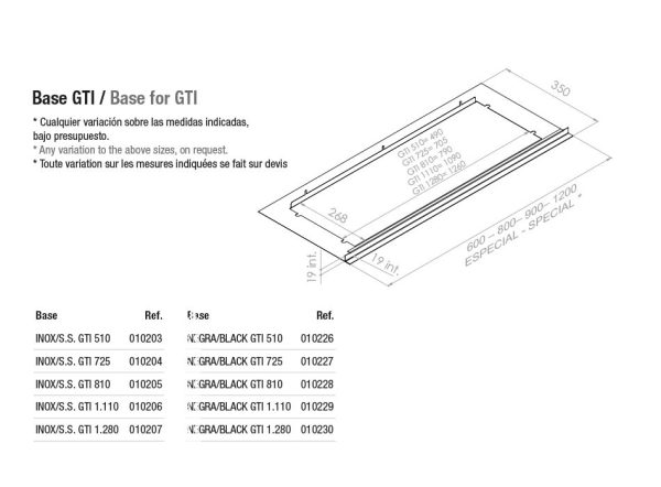 Pando GTI/725 fekete beépíthető páraelszívó - Image 2