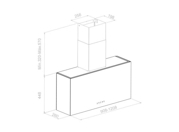 Pando P-746/90 IX-DEKTON LAURENT fali páraelszívó - Image 4