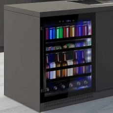 Pando PFMB-60-CRL Italhűtő, pult alá szerelhető, fekete, balos