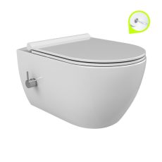 CeraStyle CITY fali WC - BEÉPÍTETT bidé funkcióval - rimless - perem nélküli - mély öblítés - 019100-D