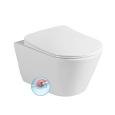 Sanovit AVVA fali WC - rimless - perem nélküli - rejtett szerelésű - mély öblítésű - 53 cm
